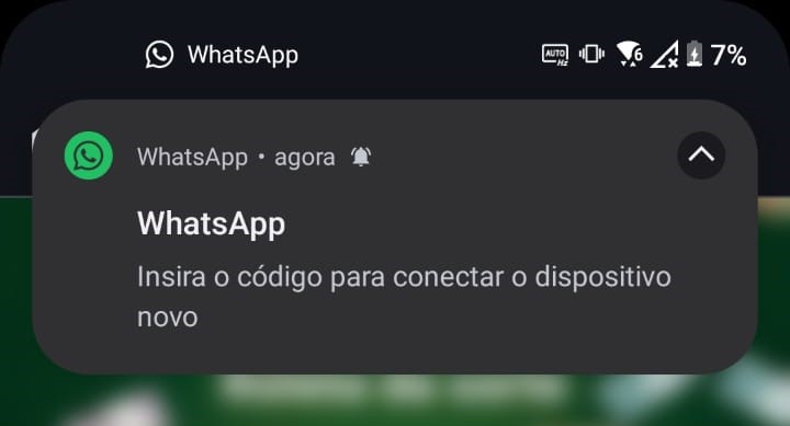 Exemplo da janela pop-up do WhatsApp
